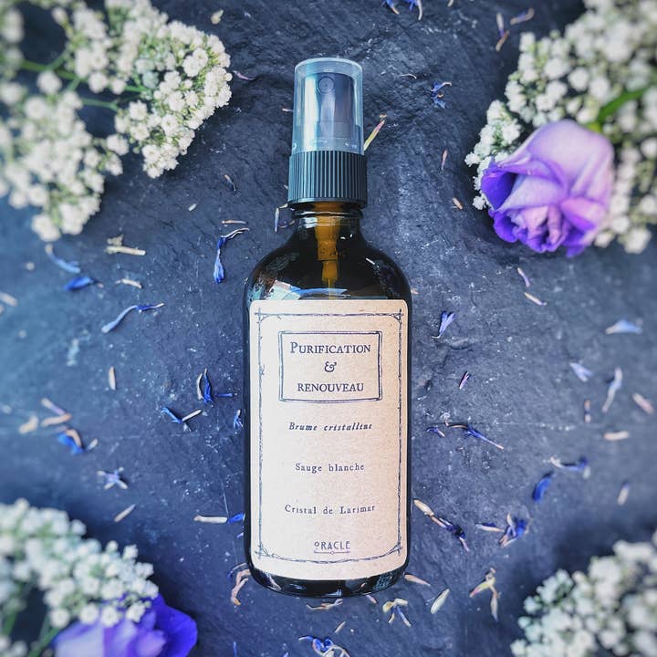“Purification & Renewal” Mist - White Sage & Larimar for wholesale by Atelier Oracle