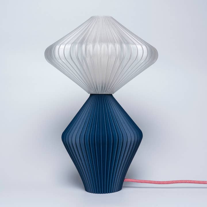 Eco-Responsible Made in France Lamp Marie-Lee - Blue Army for wholesale by Atelier mahd