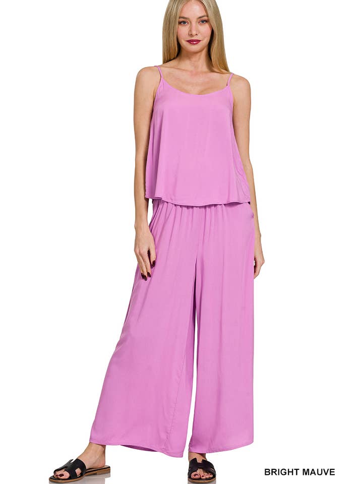 42POPS - Wholesale Lounge Set - Women's - .0802 Rayon Cami & Pants 2pc Set SI-27443