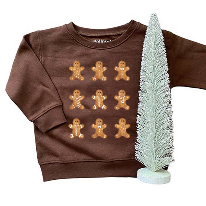 Holland Ave Clothing - Wholesale Sweatshirt - Kids - Gingerbread Man | Kids Christmas Sweatshirt