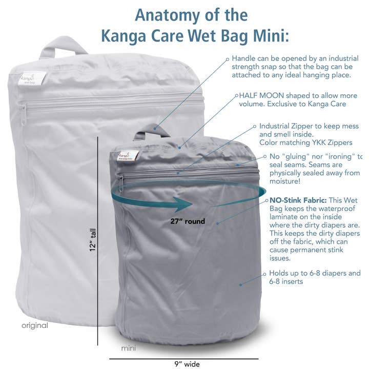 Kanga Care - Wholesale Wet Bag - Kids & Baby - Portable Wet Bag with Heavy-Duty Zipper