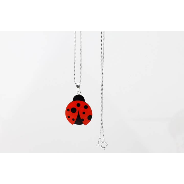 Pendentif coccinelle pour la vente par Joyas de Papel