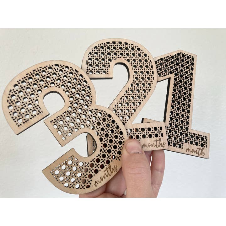 Rattan Monthly Milestones for wholesale by Cope and Co Custom Signs