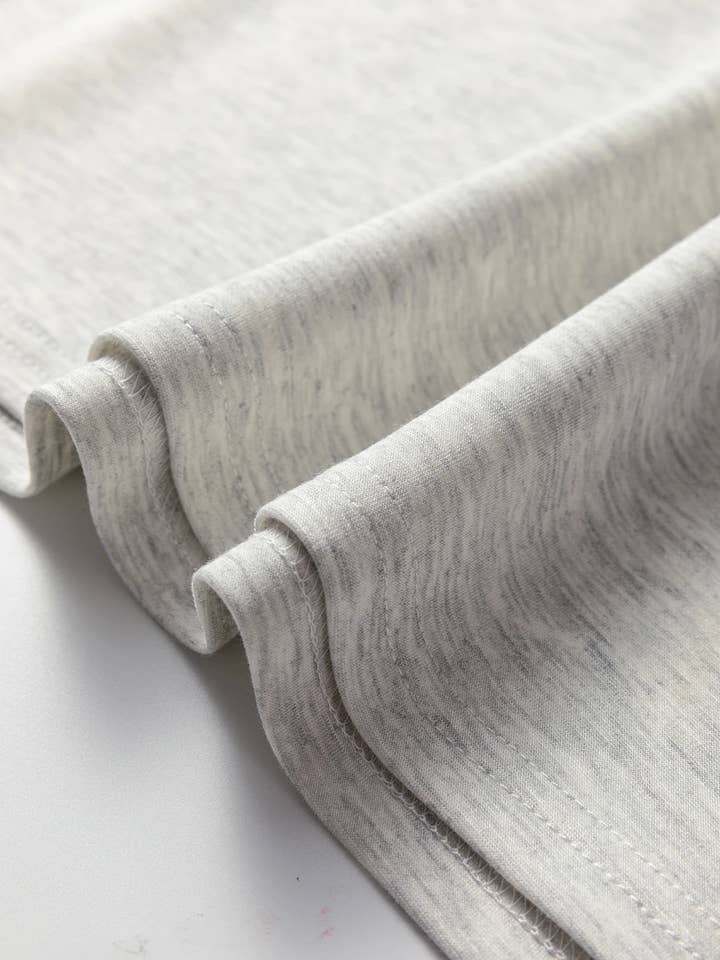 Light Grey Drawstring Waist Tunic Solid Sweatshirt for wholesale on Faire7