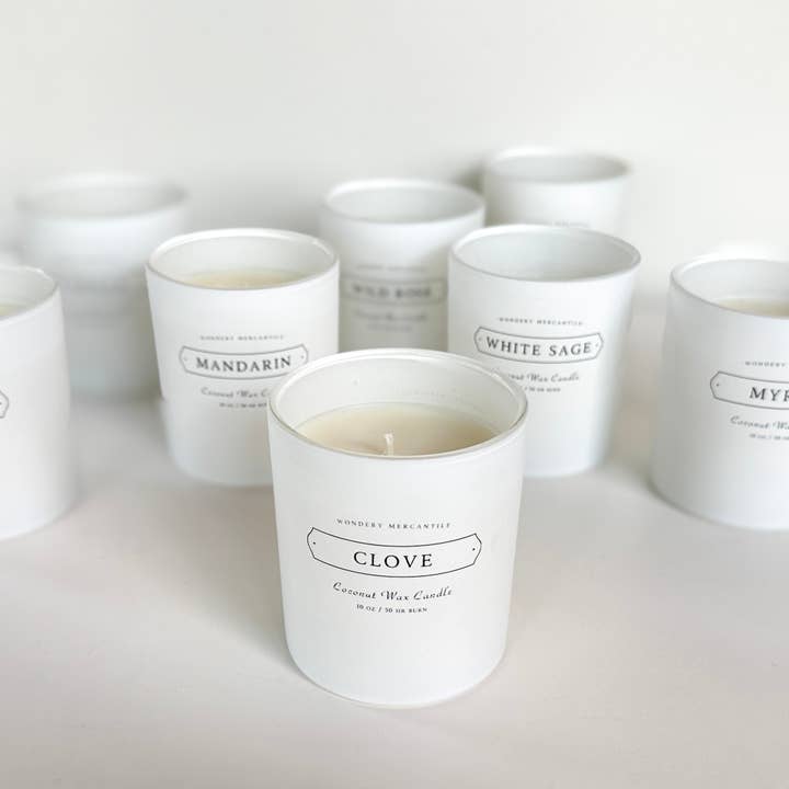 Wondery Mercantile - Wholesale Jar/Filled Candle - Clove Coconut Wax Candle | Spiced Chai Tea Autum Scent8