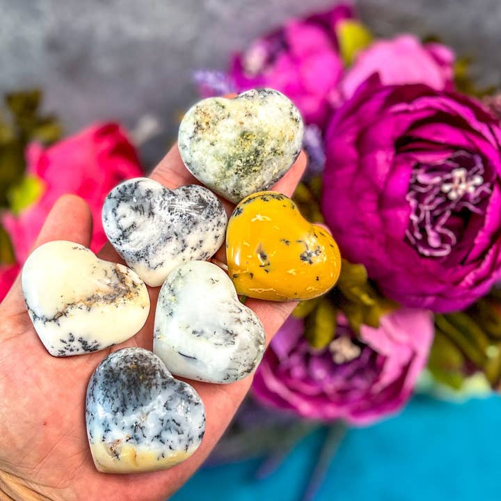 Mandala Gems - Wholesale Spiritual Stone/Crystal - Dendritic Agate Crystal Heart, Mother's Day Gift