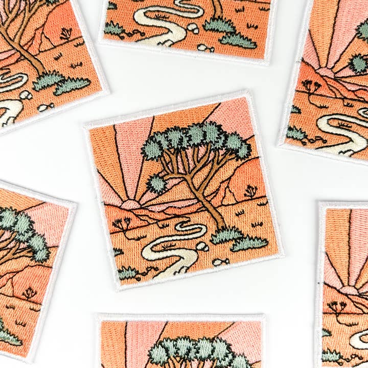 Field Trip Threads - Vente Écusson - Écusson thermocollant Joshua Tree brodé en forme de parc national2