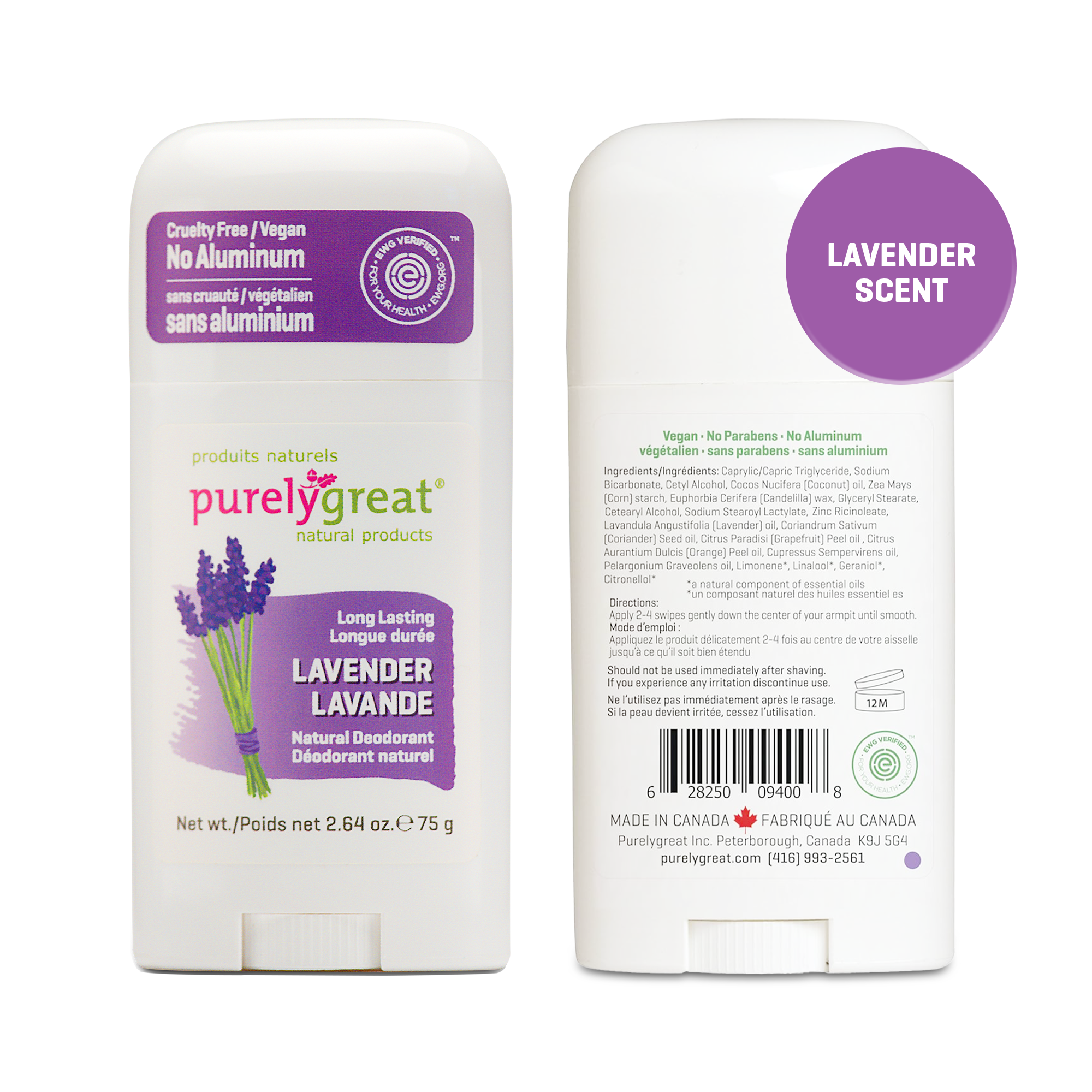 Purelygreat Natural Deodorants - Wholesale Deodorant - Unisex - Purelygreat Stick Deodorant - Lavender8