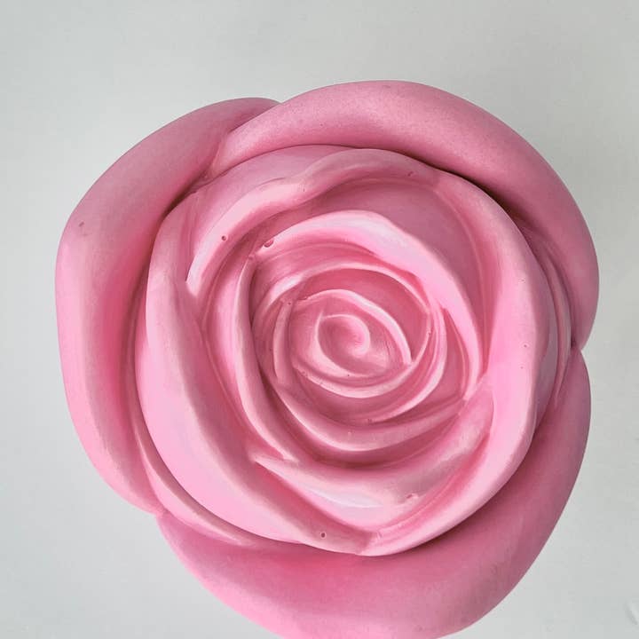 Aroma Sparks - Vente Bougeoirs - Récipient vide en forme de rose prêt à l'emploi pour bougies en ciment/béton8