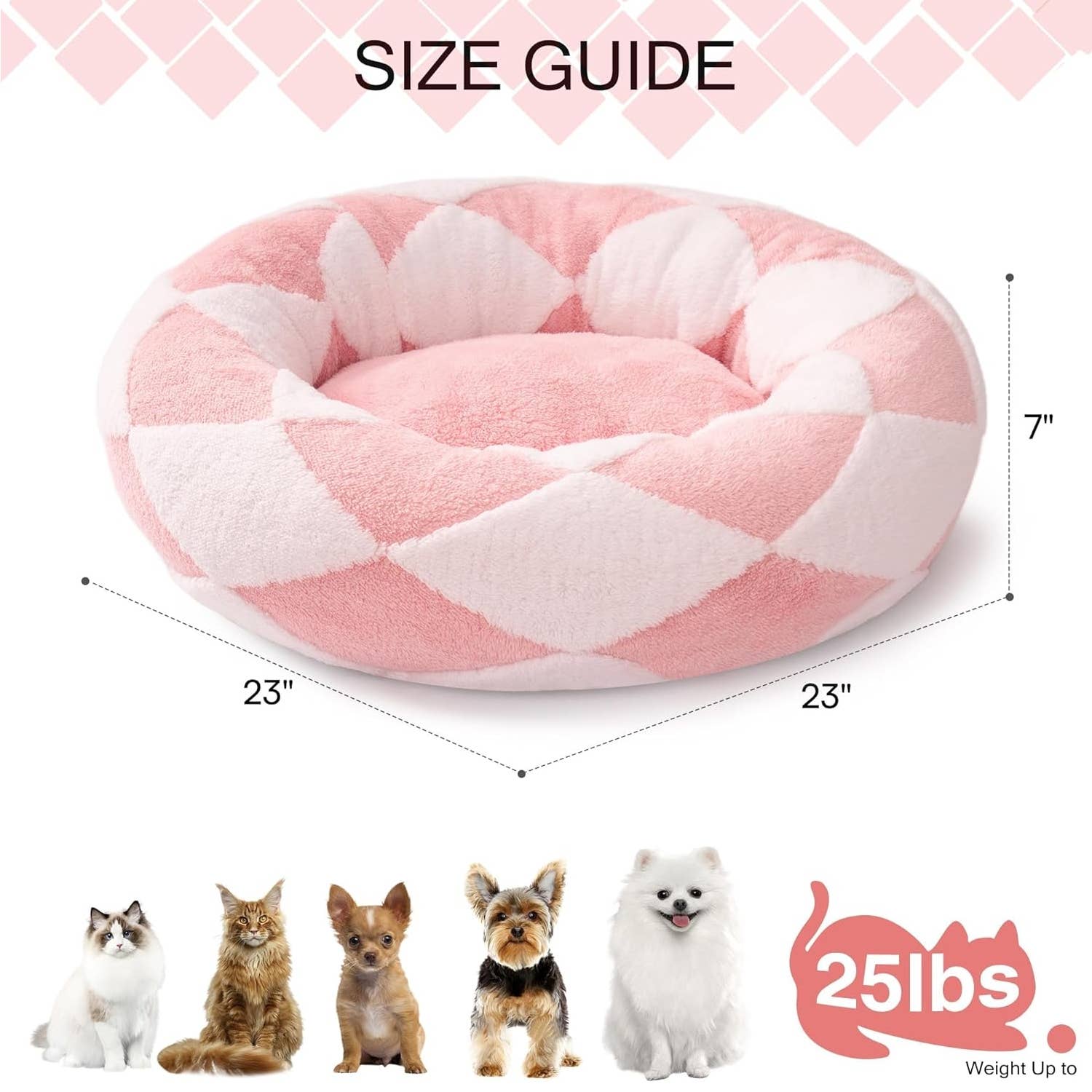 Robud & Mewoofun Official Store - Wholesale Pet Bed - Cat/Dog - Plush Cute Cat Bed Donut Small Dog Bed for Puppy and Kitten14