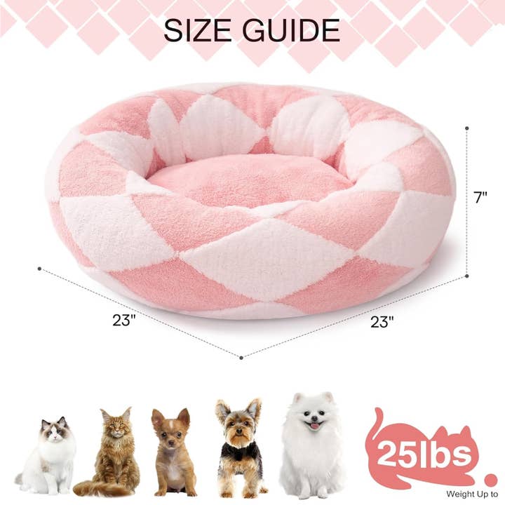 Robud & Mewoofun Official Store - Wholesale Pet Bed - Cat/Dog - Plush Cute Cat Bed Donut Small Dog Bed for Puppy and Kitten14