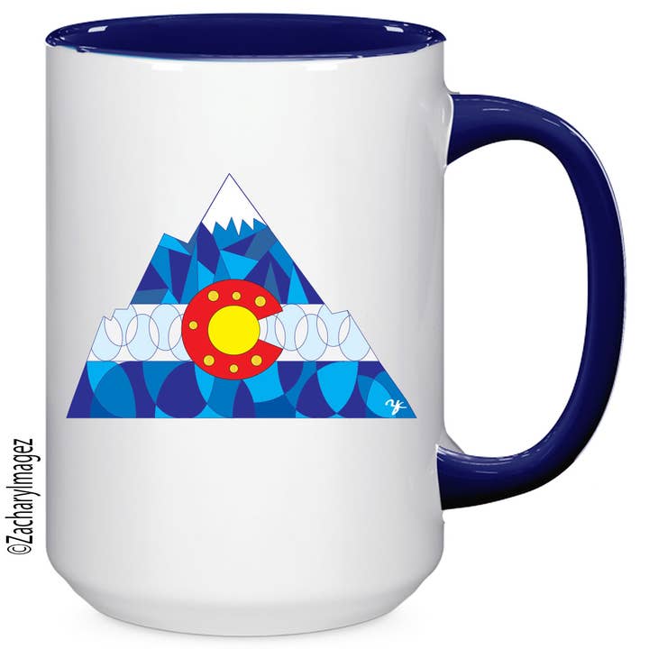 Colorful Colorado Flag 15 oz Ceramic Mug for wholesale by Zachary Imagez