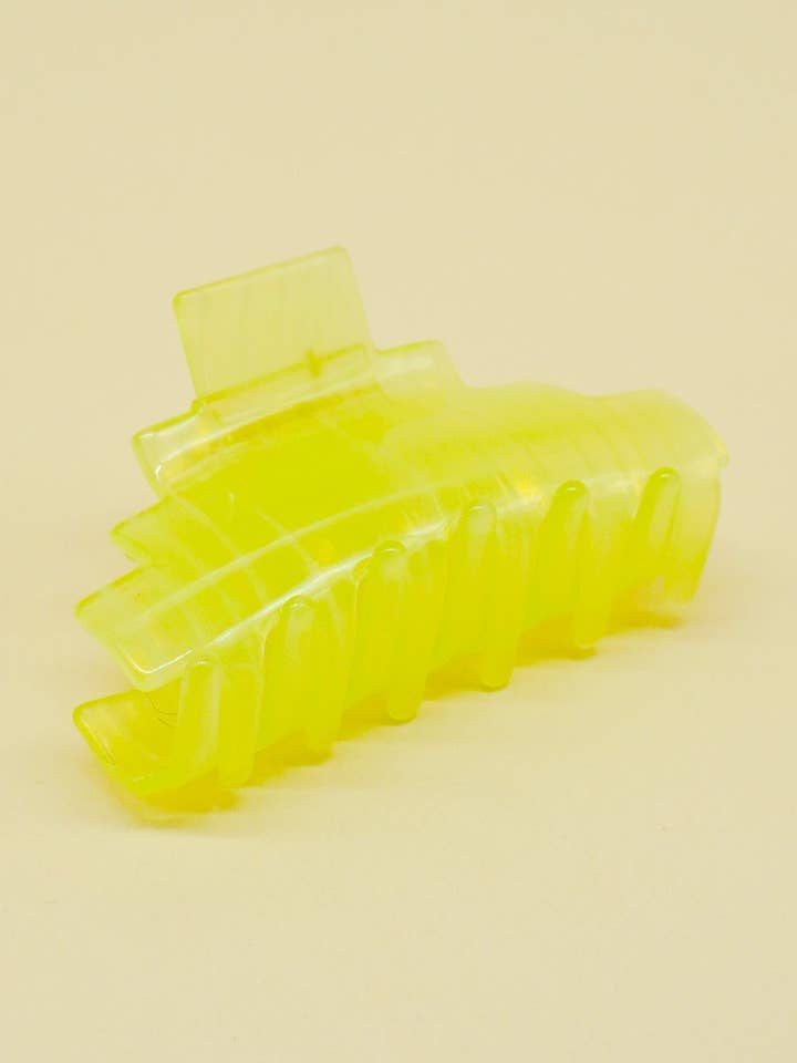 Pyramid Hair-Claw in Green Jelly for wholesale by Paulina Otero