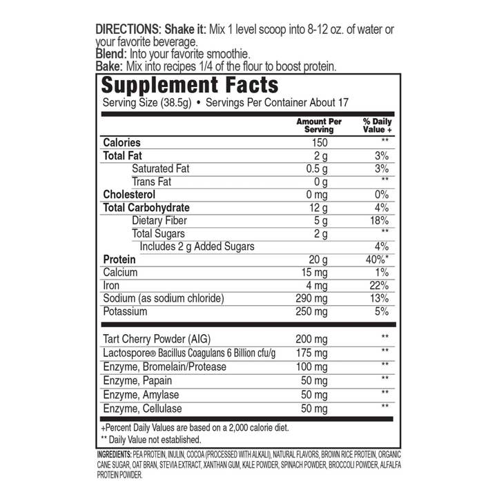 Performance Inspired - Wholesale Protein/Superfood Powder - Plant Based Protein Chocolate Delight