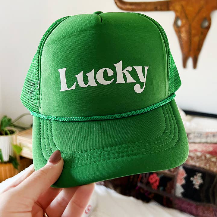 Maddon and Co - Wholesale Trucker Hat - Unisex - Green "Lucky" St Patrick's Day Trucker Hat 1