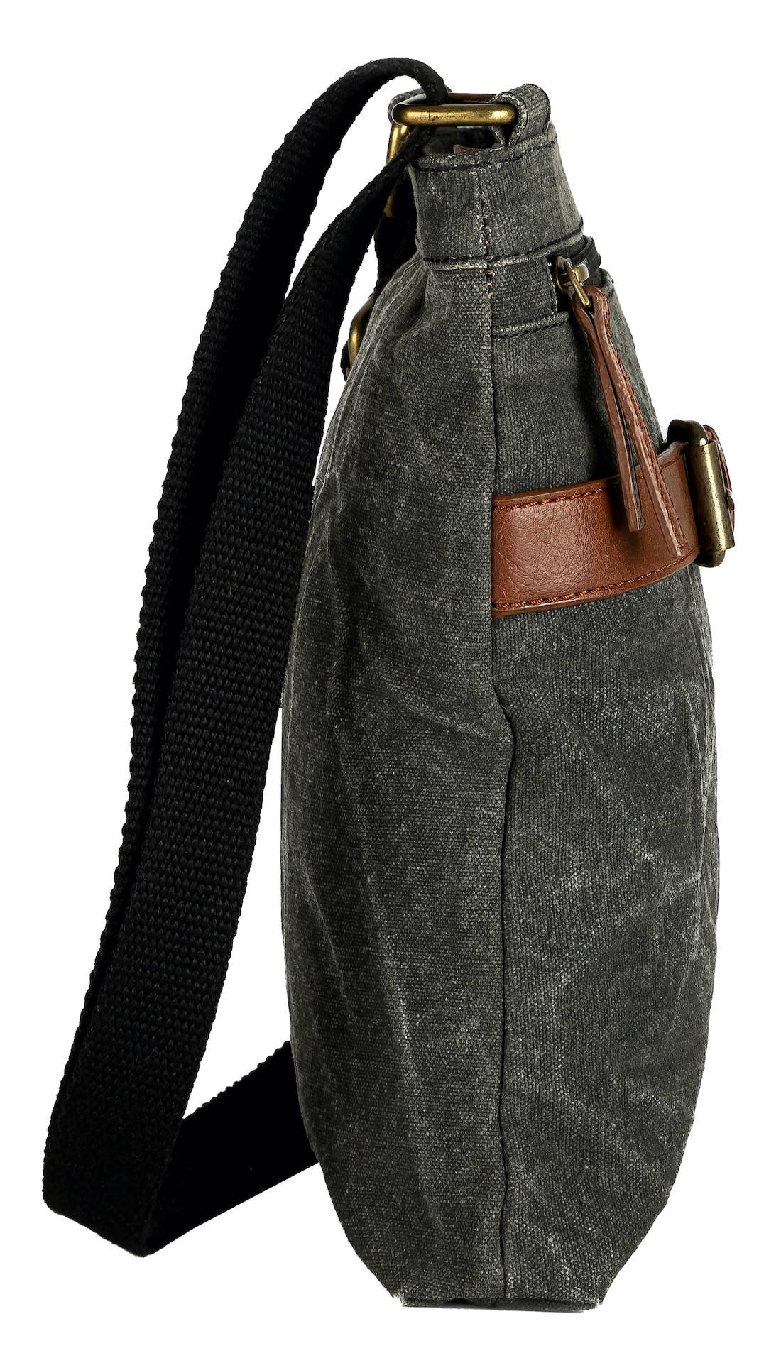 Mona B. - Wholesale Crossbody Bag - Unisex - Unisex Crossbody Bag with Upcycled Canvas & Leather4