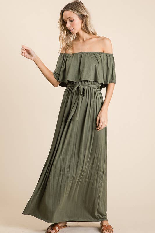 lovely melody - Wholesale Dress - Women's - LMD5025-Rayon Jersey Off the Shoulder Maxi Dress10