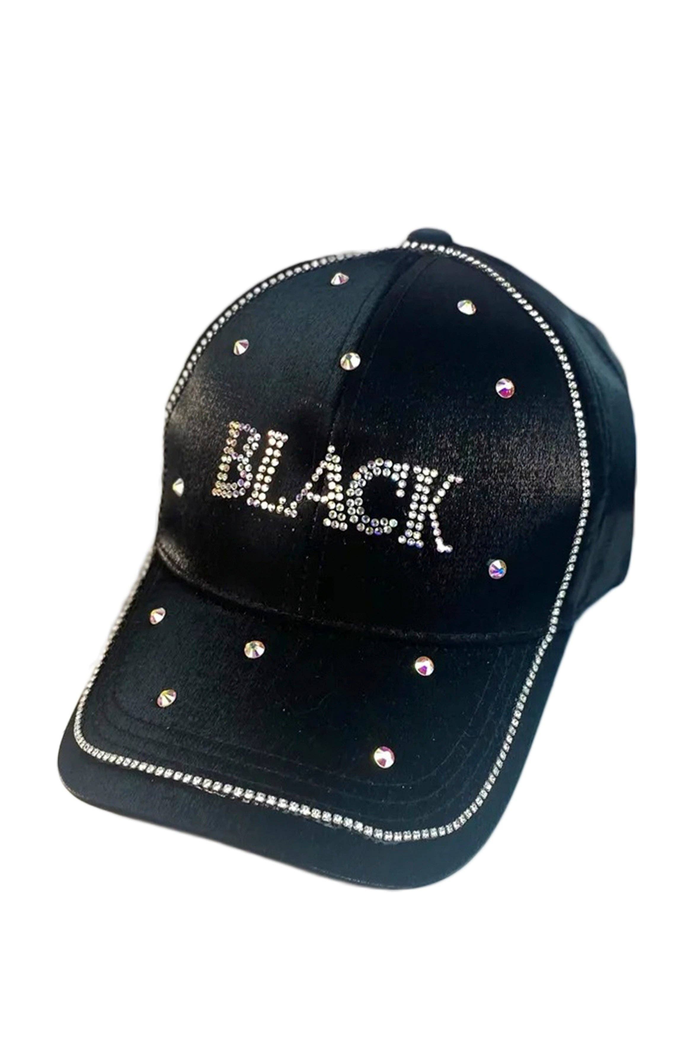 BLACK Rhinestone Cap C0507 for wholesale on Faire0