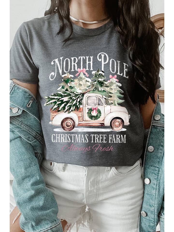 COLORBEAR - Wholesale T-Shirt (Graphic) - Women's - North Pole Christmas Graphic Tee4
