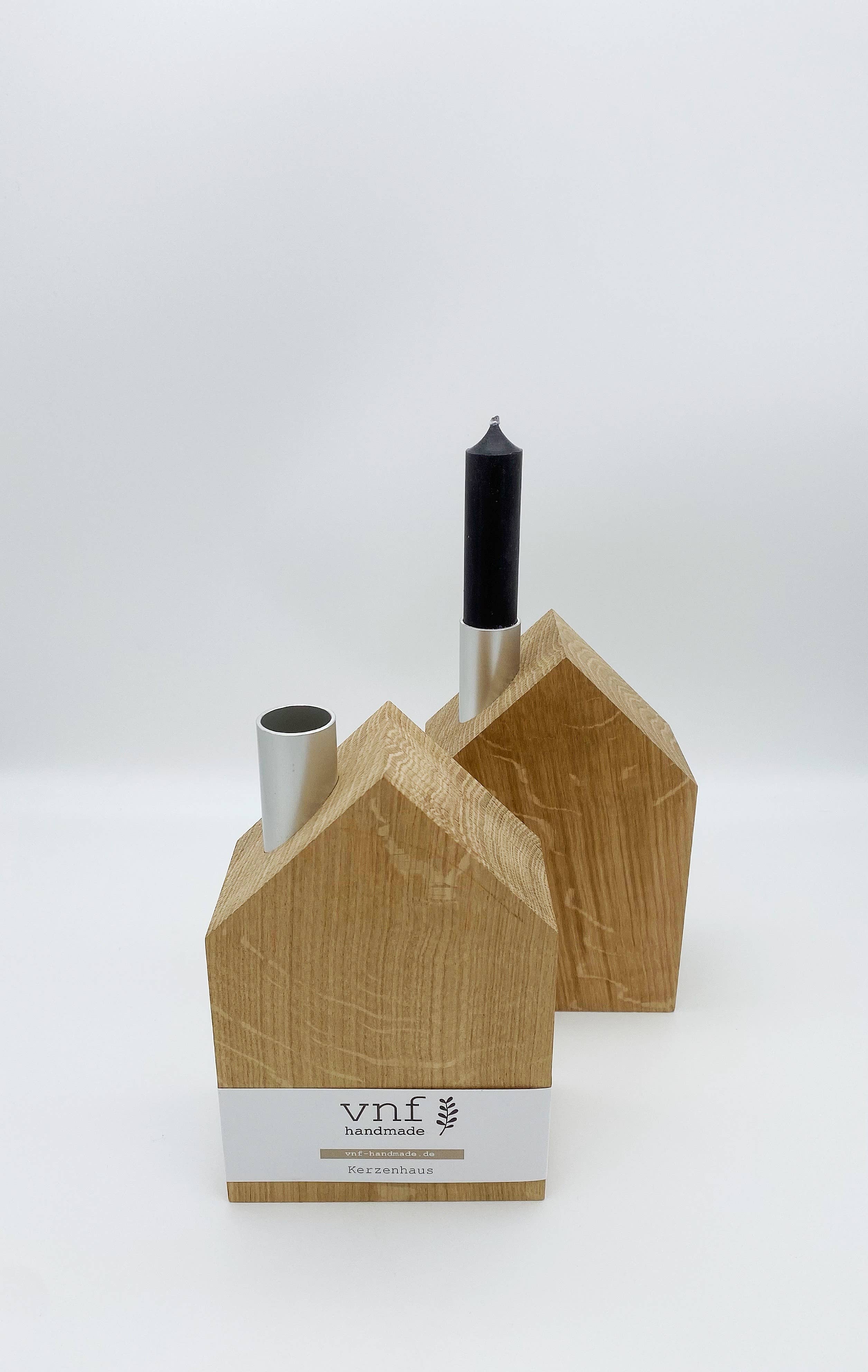 Stadtrandstil handmade - Wholesale Kaarsenhouder - Kaarsenhuis in twee maten van eik of spar1