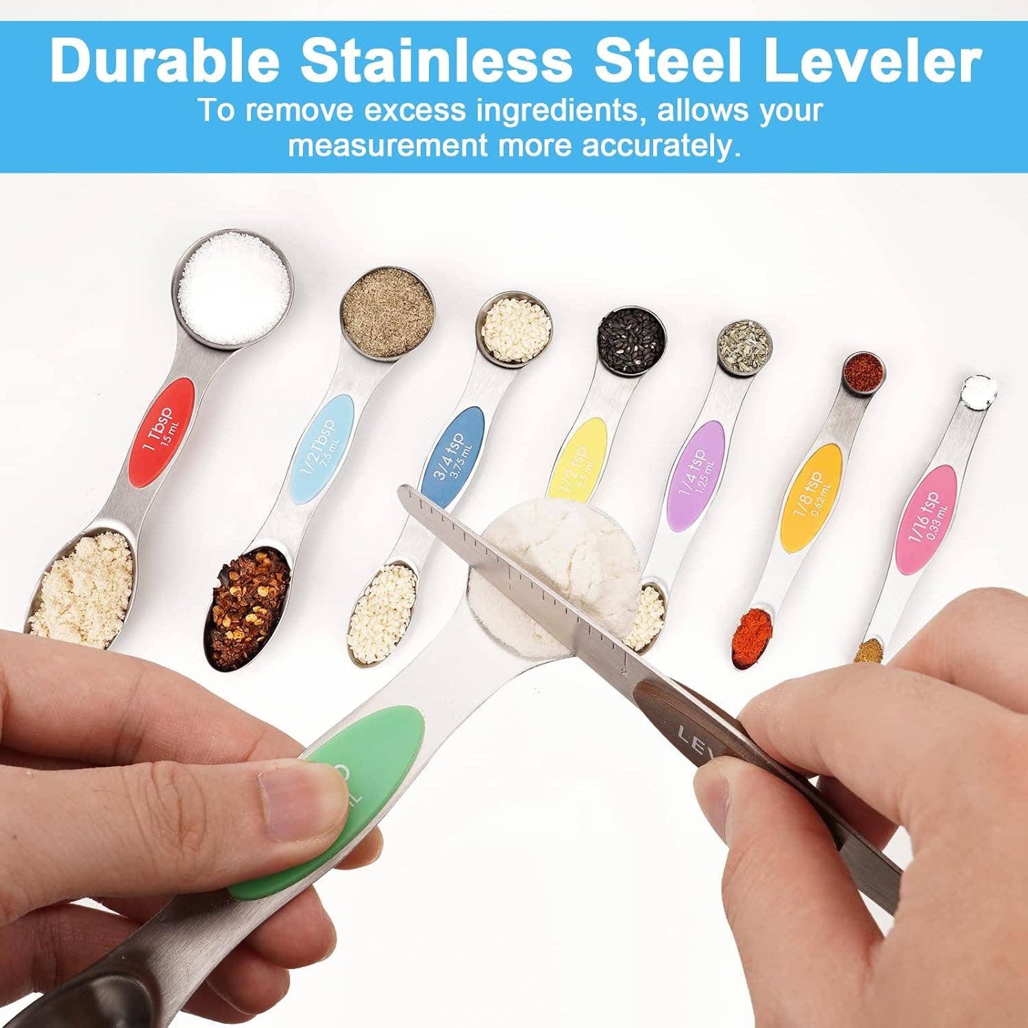 Otterware - Wholesale Measuring Spoon - 9-Piece Magnetic Stainless Steel Measuring Spoon Set1