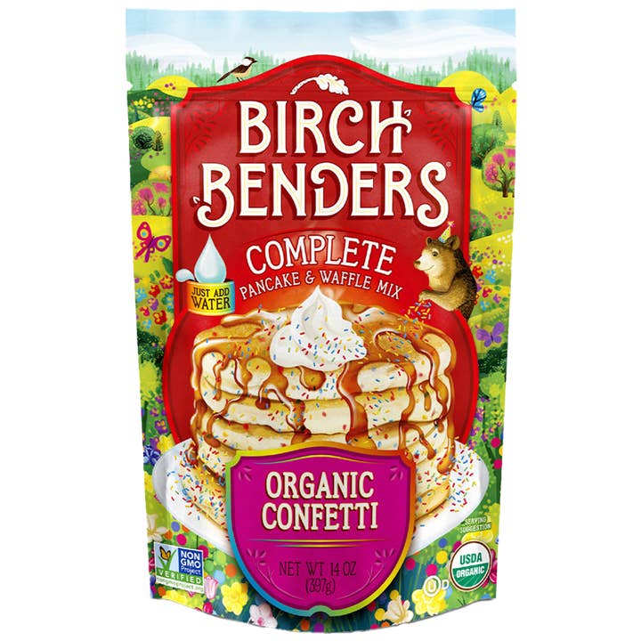Pancake & Waffle Mix, Organic Confetti 14oz (Case of 6) for wholesale by Birch Benders