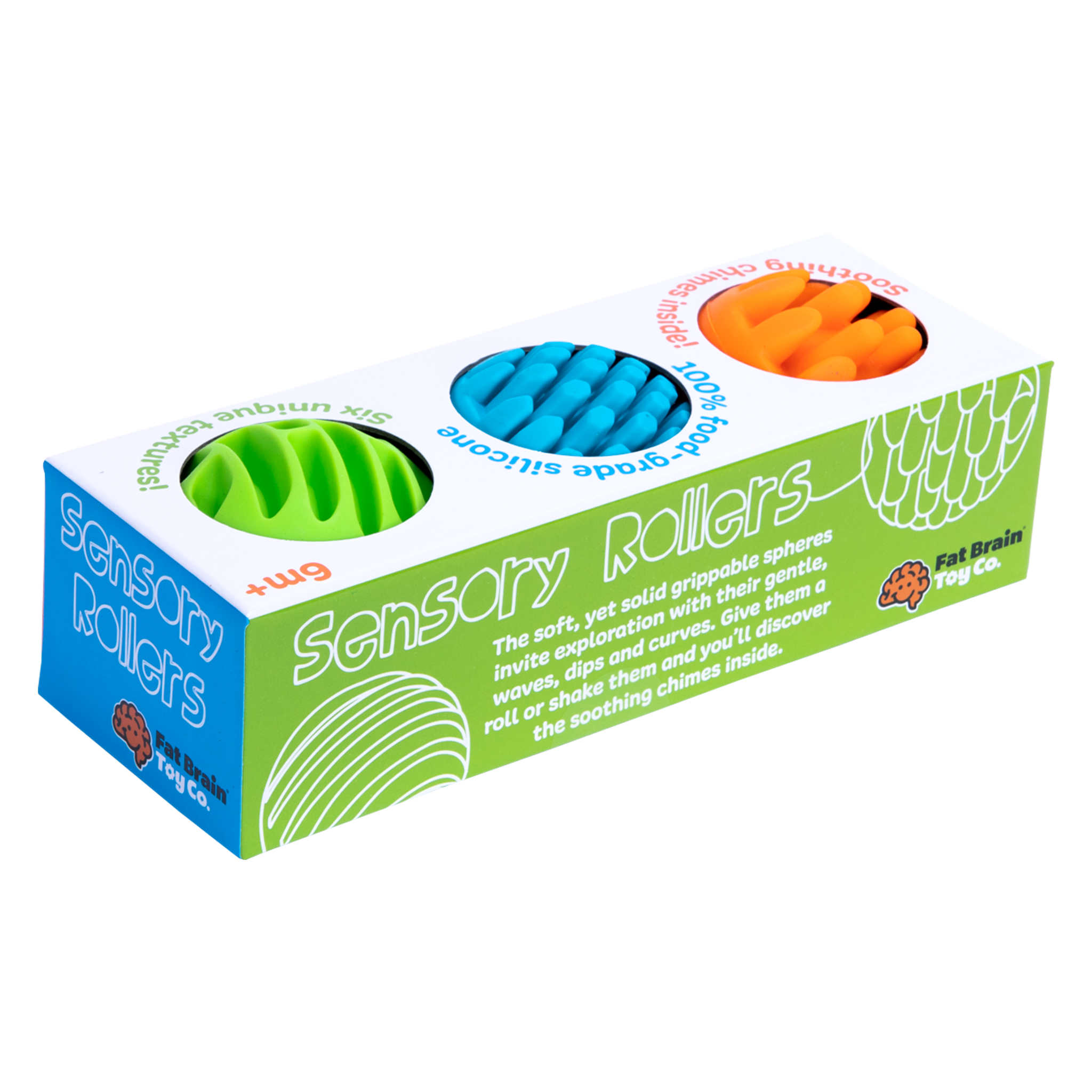 Fat Brain Toy Co. - Vente Balle d'éveil sensoriel – bébé - Rouleaux sensoriels7