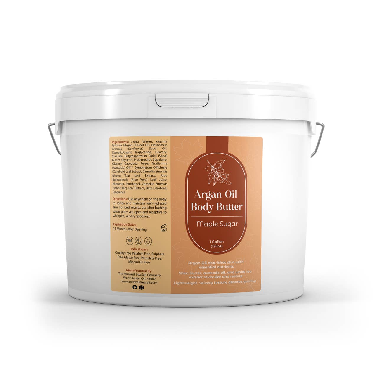 The Midwest Sea Salt Company - Wholesale Body Balm/Butter - Maple Sugar Argan Oil Nourishing Body Butter - 1 Gallon1