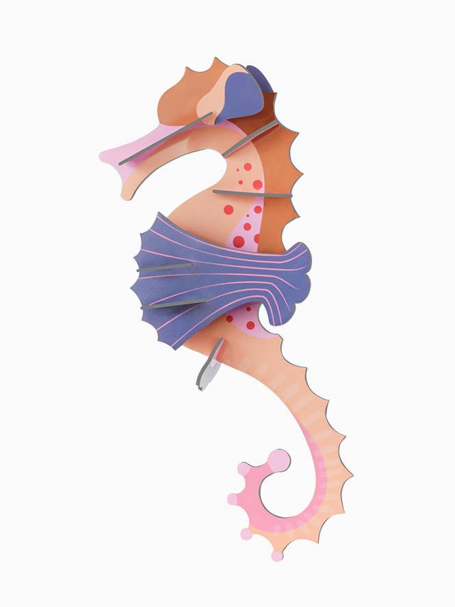 3D Wall Art - Sea Creature - Pink Seahorse for wholesale by Studio Roof