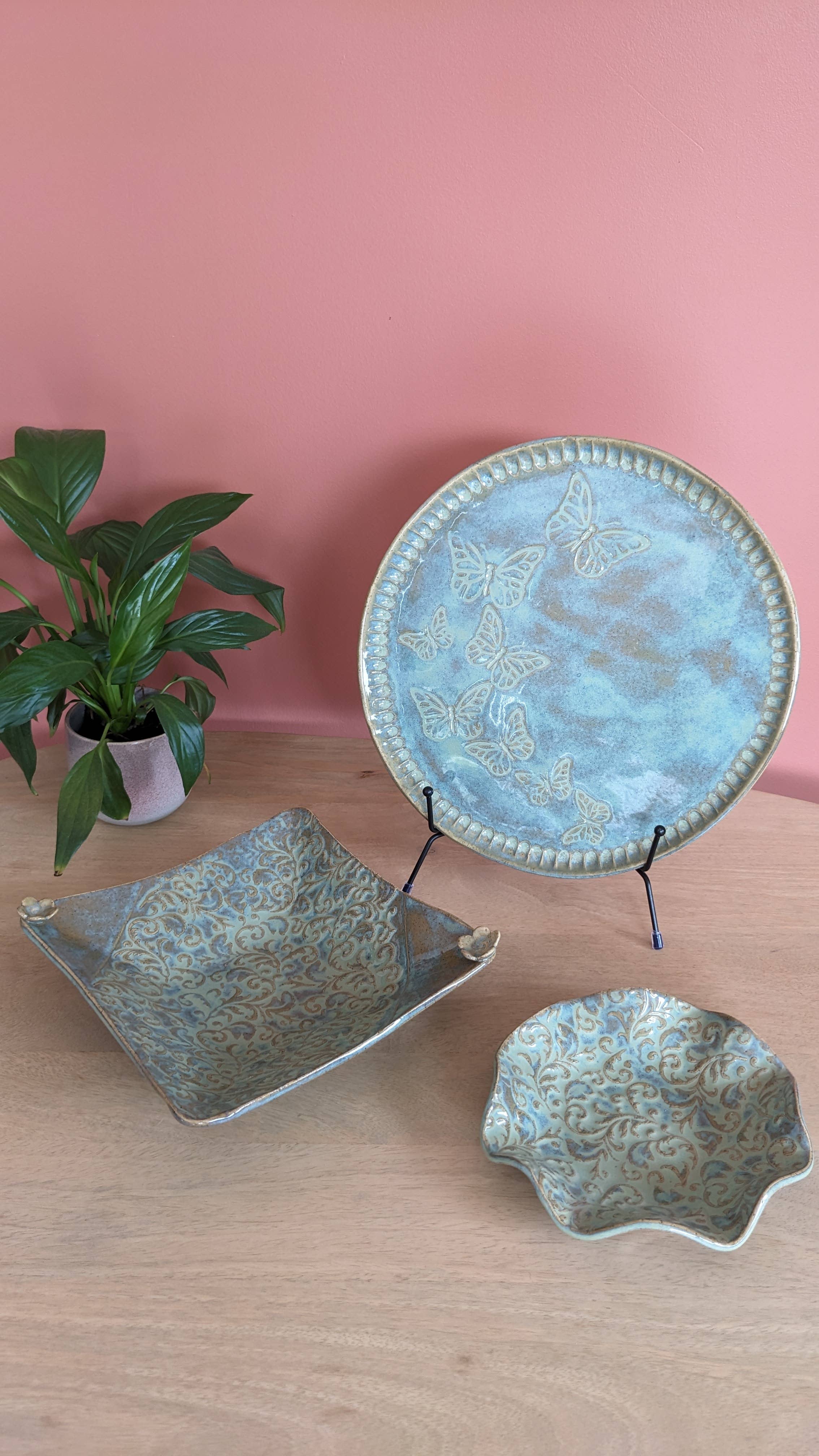 LES POTERIES DE SHAKTI - Wholesale Jewelry Dish - “Emerald Green” sandstone bowl2