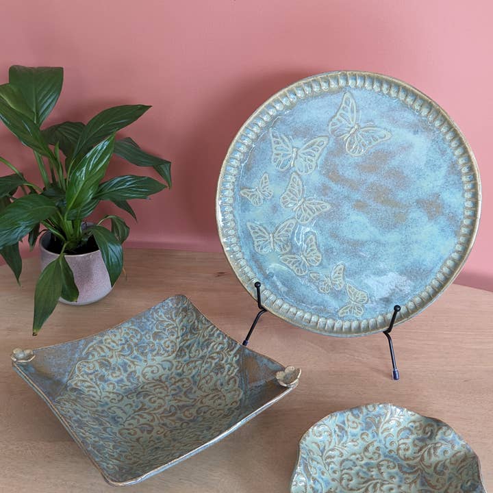 LES POTERIES DE SHAKTI - Wholesale Jewelry Dish - “Emerald Green” sandstone bowl2