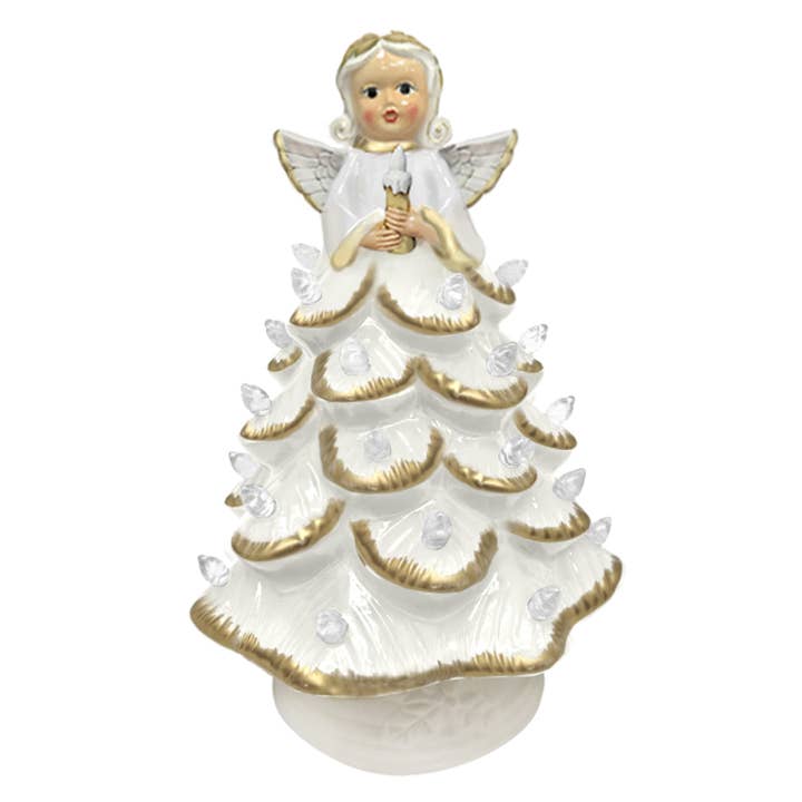 Ceramic Angel with Light Up Tree - Mr. Christmas for wholesale by Alice Sturzinger LLC