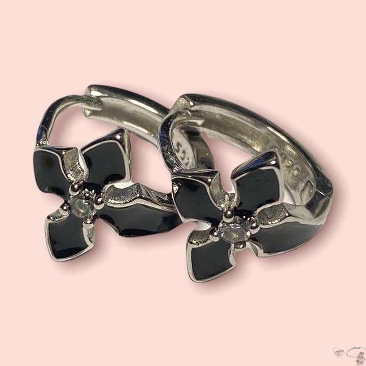 Earrings black for wholesale by Shine Juwely