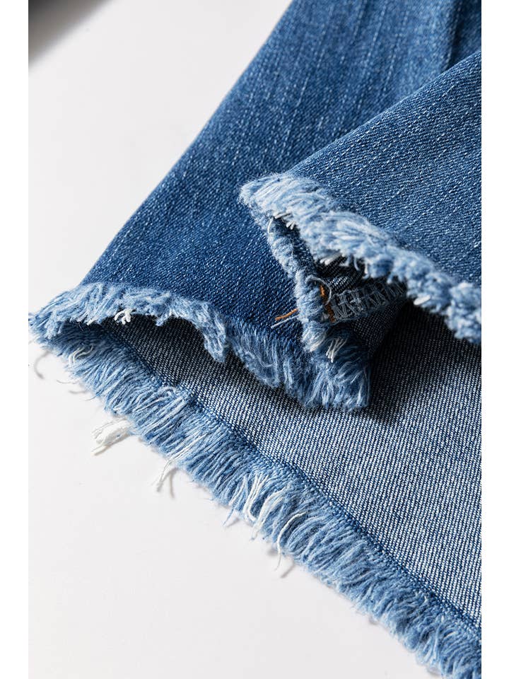 66DISCO - Wholesale Jeans - Women's - 66Western High Waist Button Fly Seamed Raw Hem Flare Jeans14