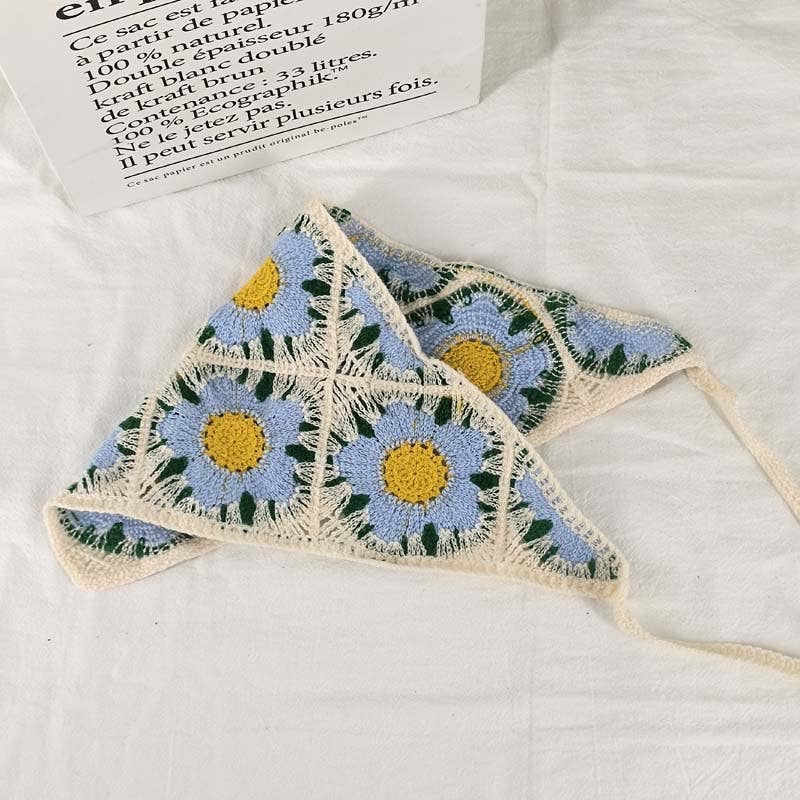 MKS America - Wholesale Bandana - Women's - Cherry Strawberry Floral checkered Crochet Bandana -56colors31