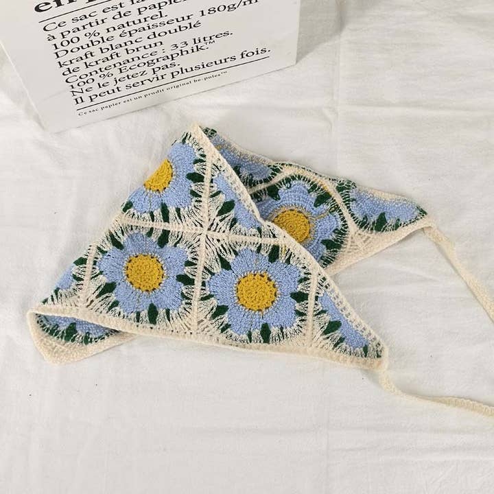 MKS America - Wholesale Bandana - Women's - Cherry Strawberry Floral checkered Crochet Bandana -56colors31