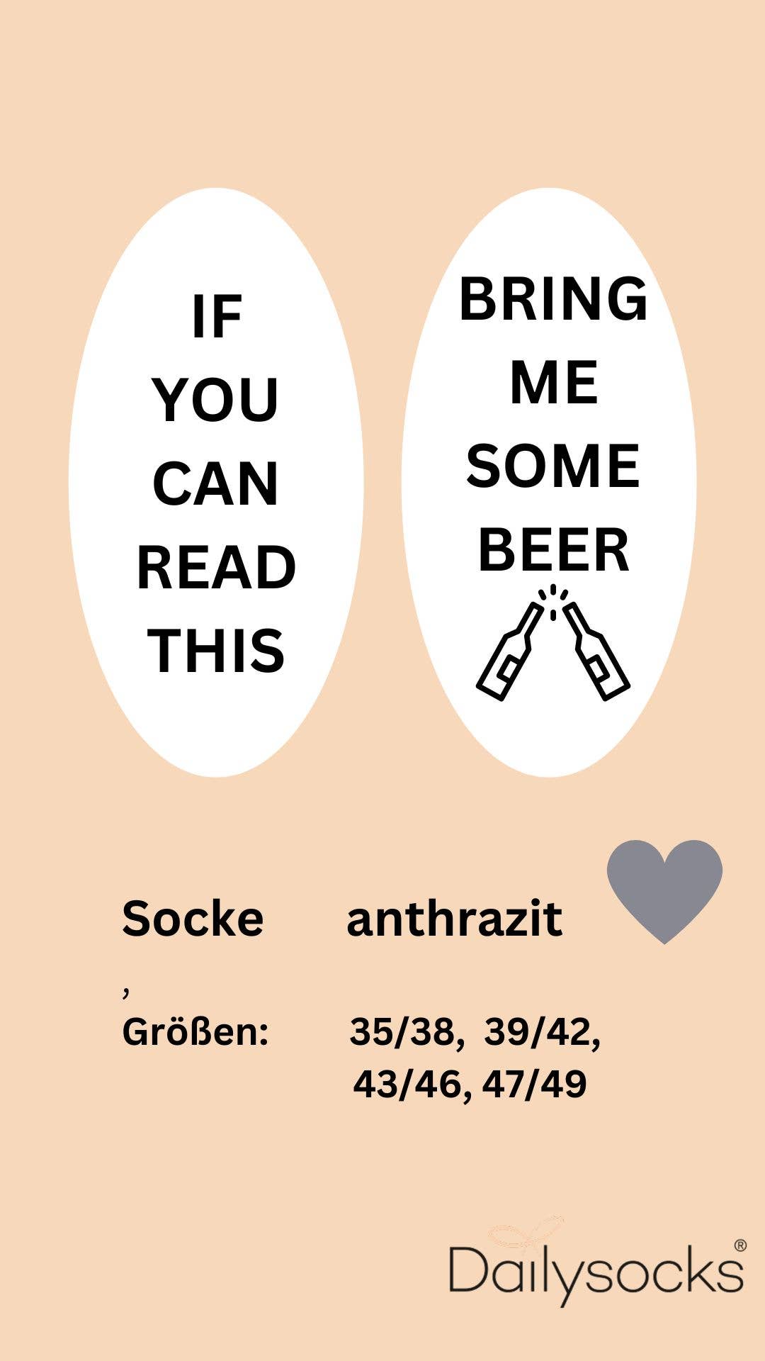 gris Calcetines acogedores Beer Lover en gris antracita de venta al por mayor en Faire1