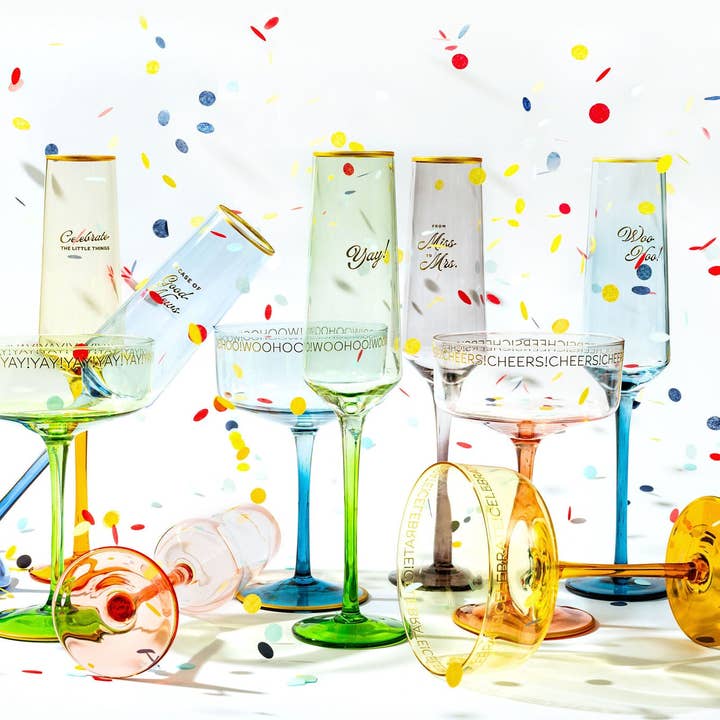 Emergency Confetti - Wholesale Champagne Flute - Cheers! Champagne Flute