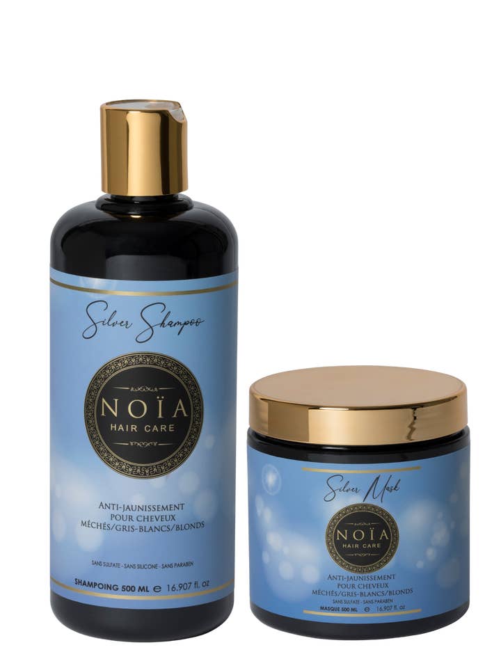 Duo Shampoo+Mask Silver Anti-Yellowing for wholesale by Noïa hair sarina26