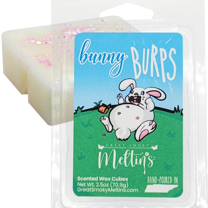 Bunny Burps Wax Melt for wholesale by Great Smoky Meltin’s, LLC