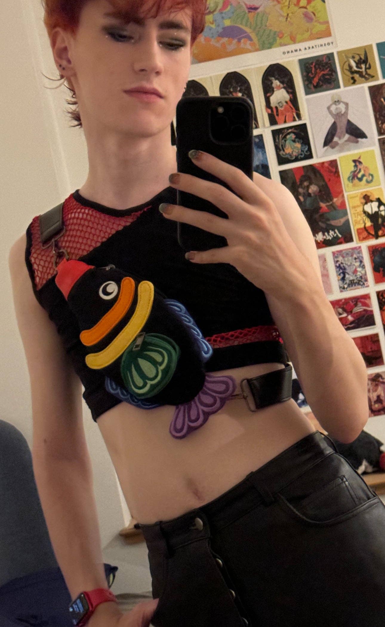 Kabujiro – Engroshandel Crossbodytaske – unisex – Rainbow Soy Sauce Fish crossbody-taske3