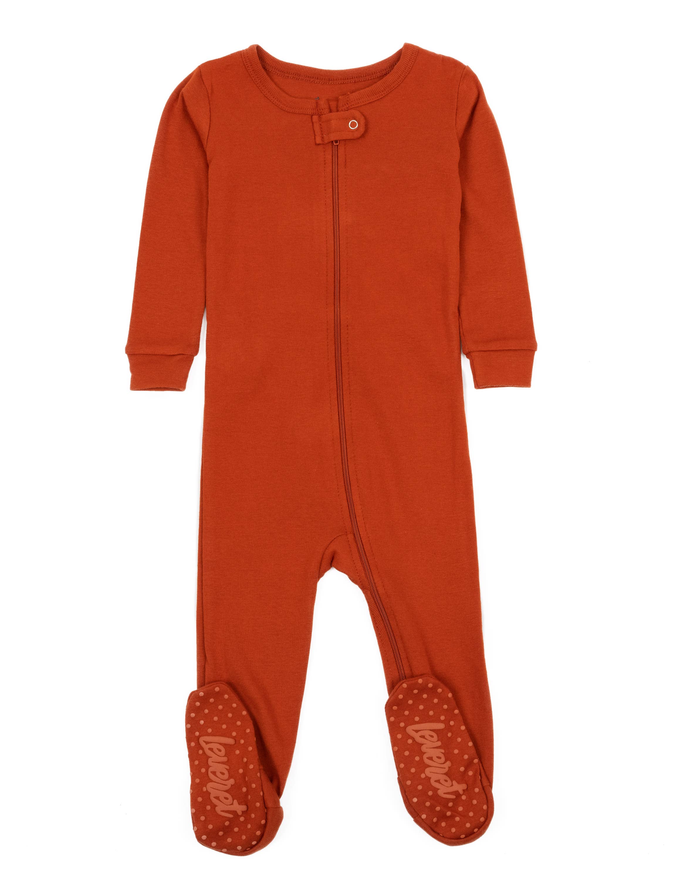 Leveret Pajamas – Fato de dormir – Bebé por atacado – Pijama de algodão com pés para crianças sólido20