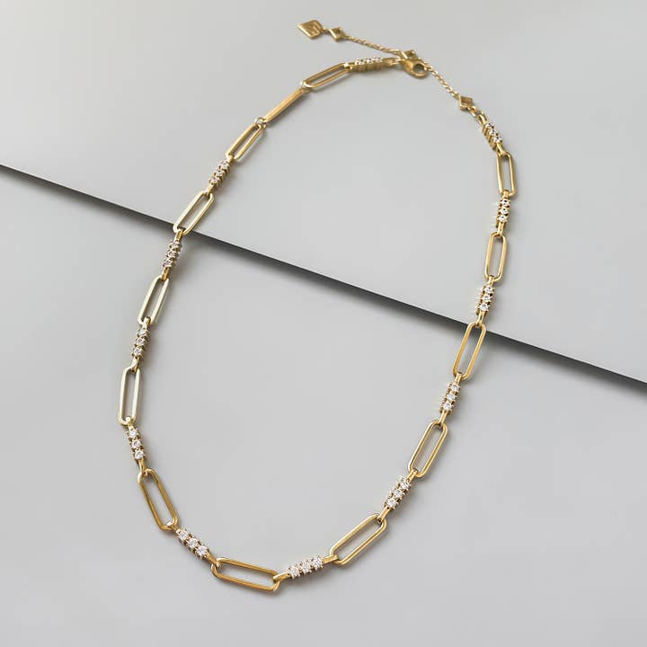 Link Topaz 14K Gold Vermeil Necklace for wholesale by Wanderlust + Co