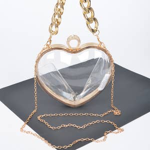 Women's Premium Transparent Clear Acrylic Hard Box Clutch Bag Handbag
