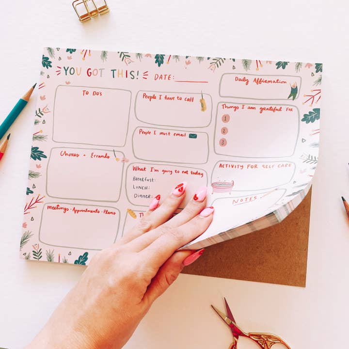 Abbie Ren Illustration - Wholesale Planner - Balanced Day Planner Notepad
