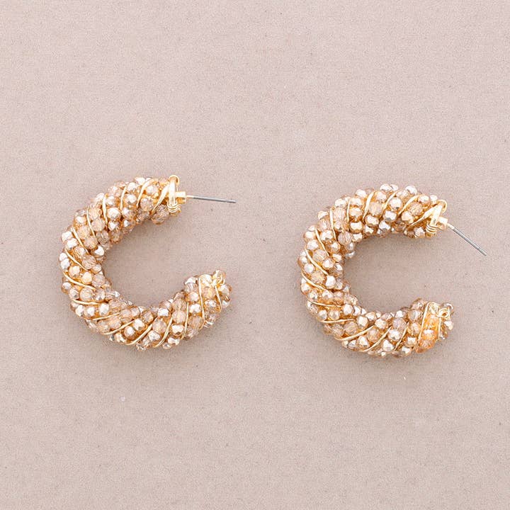 Sonata - Wholesale Hoop Earrings - Faceted Crystal Hoop Earrings1