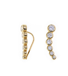 ARTE NOVA - Wholesale Cuff/Wrap Earrings - Brincos Prata Ear Cuff - Zircónias0