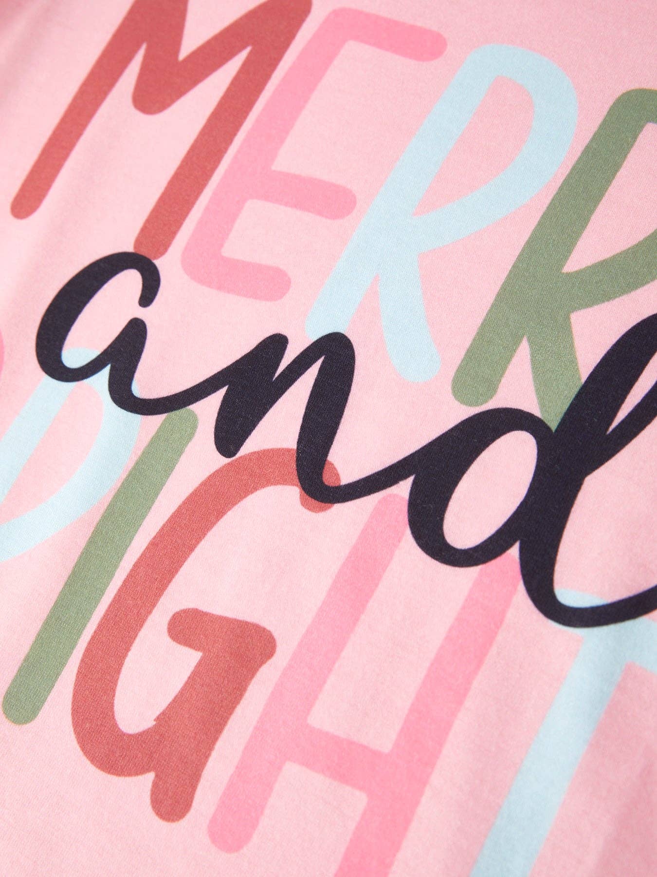 Rylee Faith Designs – wholesale Sleepwear set – Kids – Girls Christmas Letter Print Pajamas Set2