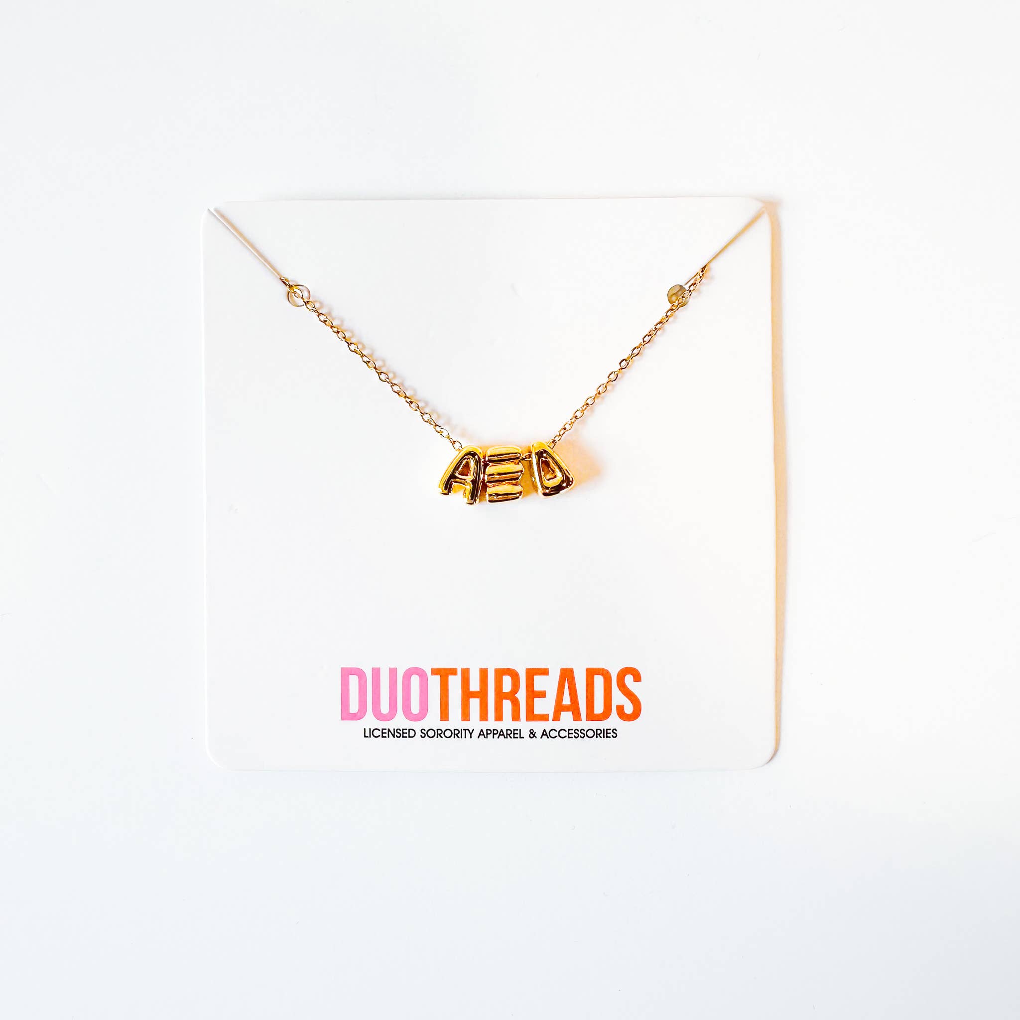 Duo Threads - Wholesale Pendant/Charm Necklace - Bubble Letter Sorority Necklace17