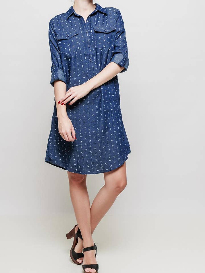 Camicia lunga in denim PATRICIA per la vendita all'ingrosso da parte di MACMAX